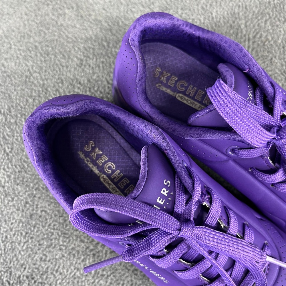 Skechers Uno Night Shades Womens 8 Purple Sneakers Air Cooled Memory Foam 73667 - Picture 10 of 13